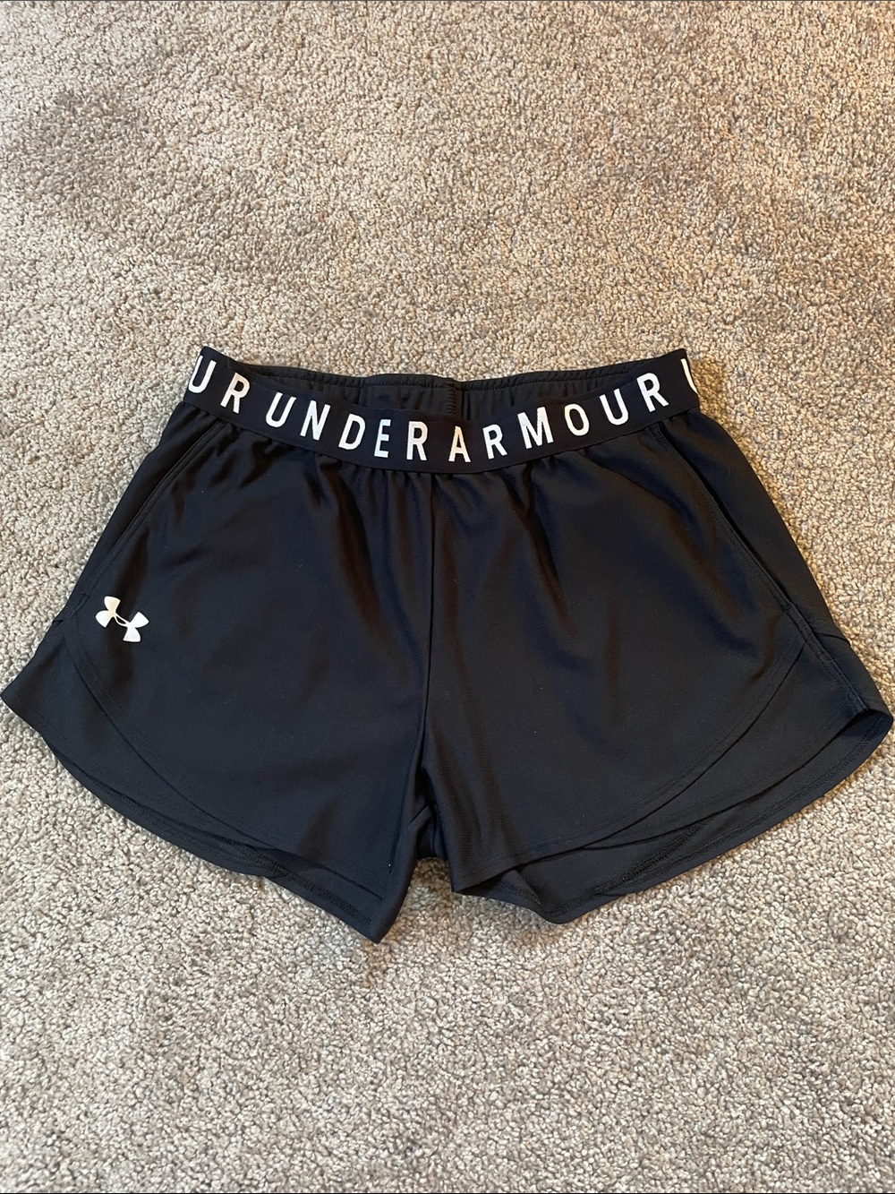 Under Armour Black Women's Performance Shorts with Branded Waistband